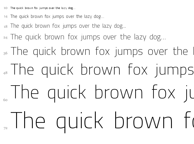Thaitillium Improved font waterfall
